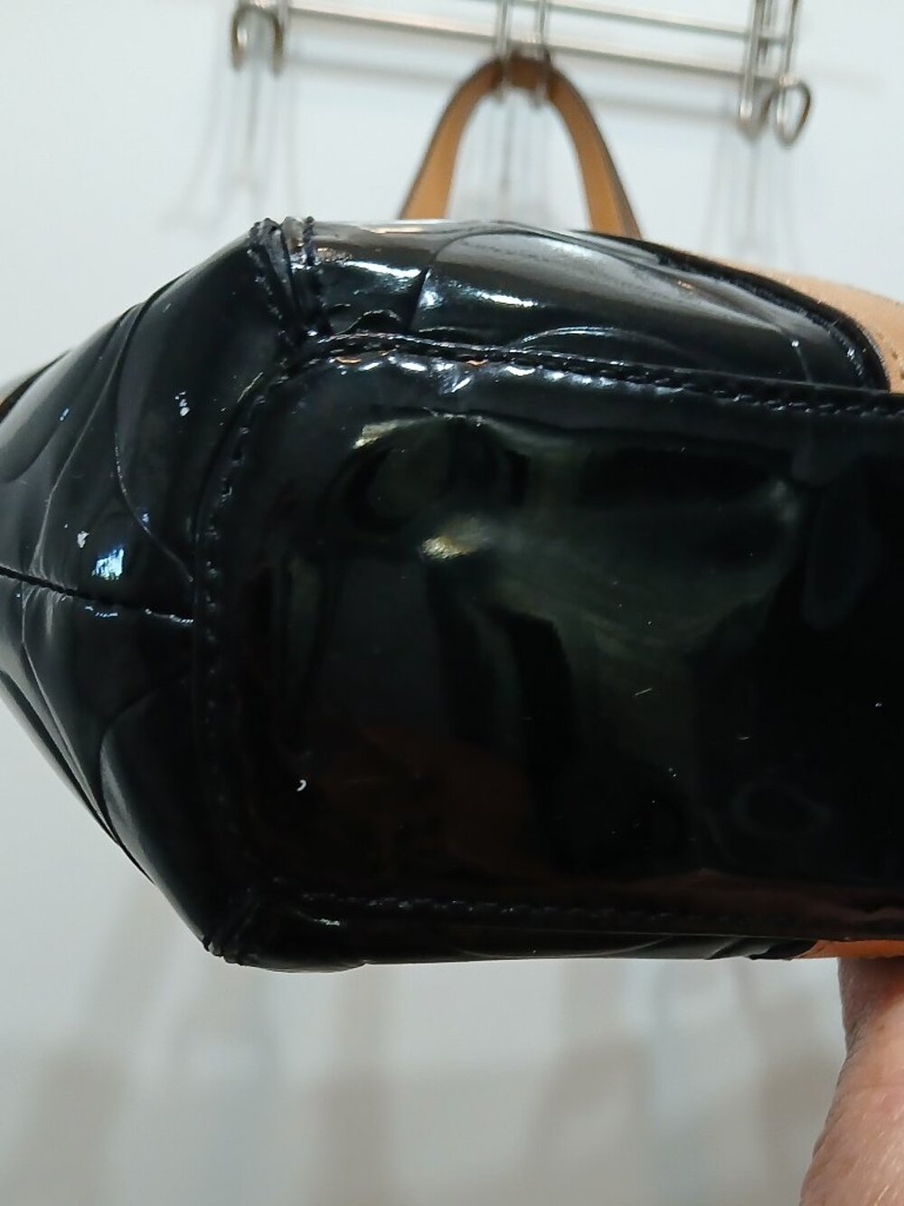 Coach Patent Leather Tote🖤 - Picture 8 of 12